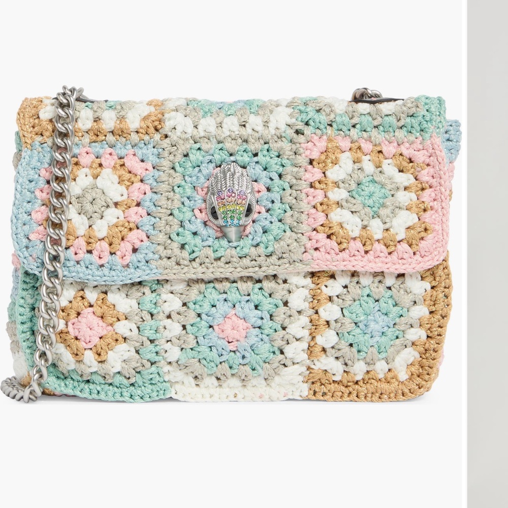Kurt Geiger Pastel Crochet Crossbody Bag